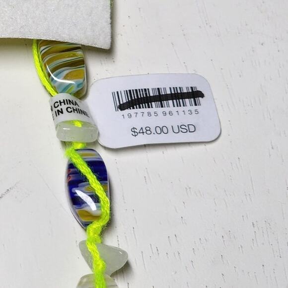 Free People Ariana Ost Voyage Dangle Earrings Artisanal Beaded Crystal Glass - Picture 7 of 8